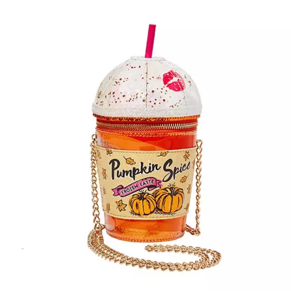OG RARE Betsey Johnson Pumpkin Spice Latte Crossbody Purse